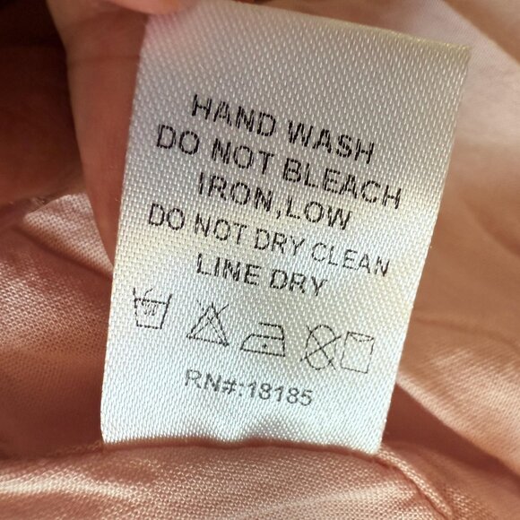 Audrey 3+1 Dress Pink Floral Midi Puff‎ Sleeve Tie Boho Rayon Lined - Picture 14 of 15